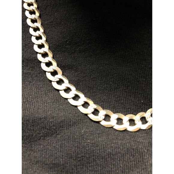 925 Sterling Silver Gold Plated Italy Diamond-Cut Cuban Chain Necklace 24" 8MM - Picture 5 of 6